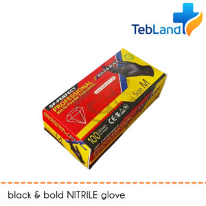 خرید دستکش نیتریل مشکی اوپی پرفکت حریر ایران بسته ۱۰۰ عددی