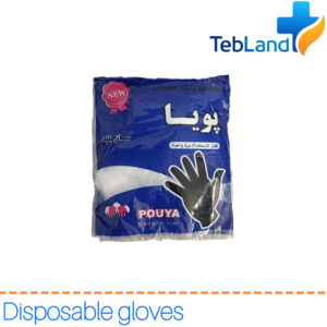 دستکش نایلونی یکبار مصرف پویا - بسته ۱۰۰ عددی - محصول شرکت پویا پلاست ایران