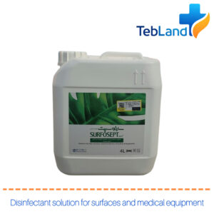 محلول ضد عفونی کننده سطوح و تجهیزات پزشکی سارفوسپت ۴ لیتری - بسته‌بندی اقتصادی و حرفه‌ای برای خرید عمده بیمارستان‌ها و مراکز درمانی بزرگ