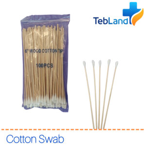 بسته سوآپ پنبه دار (Cotton Swab) استریل - محصول یکبار مصرف برای نمونه‌برداری و مصارف پزشکی