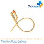 سوند فولی دو راه سوپا - کاتتر ادراری دو کاناله استریل ساخت ایران - برند SUPA Medical - نمای کامل بدنه سیلیکونی و بالون