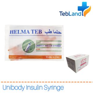 سرنگ انسولین یکپارچه (یونی بادی) حلما طب-یک میلی لیتر