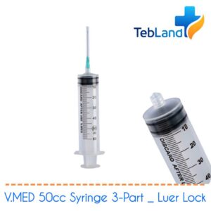 سرنگ ۵۰ سی سی ۳ تکه لوئرلاک ورید (V.med)